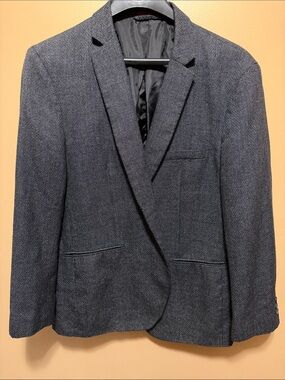 Alfani Men's Charcoal Gray Textured Sport Coat
